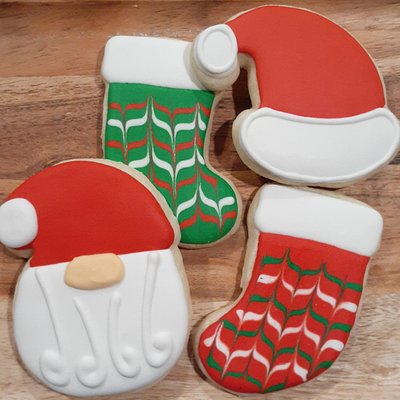 Santa Iced Sugar Cookies