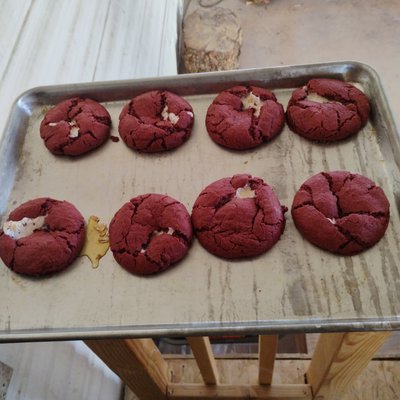 Red Velvet S'mores Cookies 