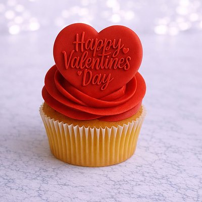 Custom Valentine's Fondant Cupcakes