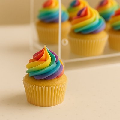 Rainbow Mini Cupcakes (24)
