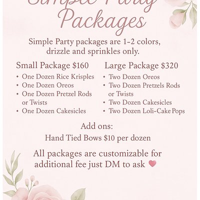 SIMPLE PARTY PACKAGE- SMALL SIZE 