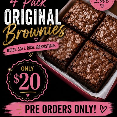 4 Pack Brownies