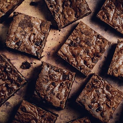 Tray of Triple Chocolate Brownies