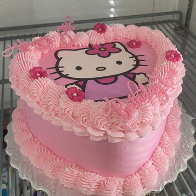 Heart Cake With Photo On Top
