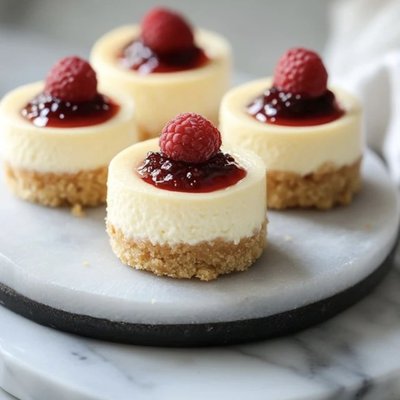Mini Raspberry Cheesecakes