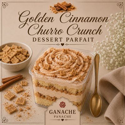 🤎Golden Cinnamon Churro Crunch Dessert Parfait