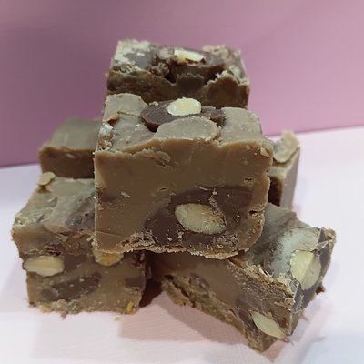Chocolate Scorched Almond Fudge