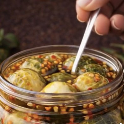 Pickled Frog Balls ( Brussel Spouts)