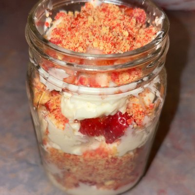 Strawberry Crunch Cheesecake Jar