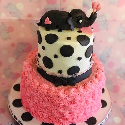 Baby Shower 2-tier 10/6 in/ Serving 62