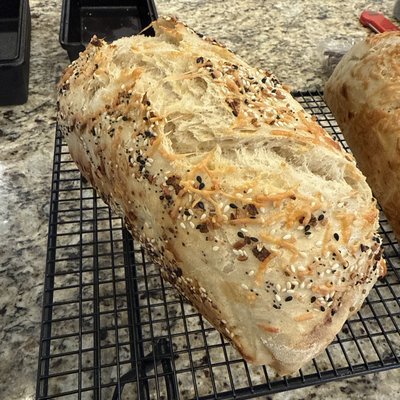 Everything Bagel Three Cheese Bread
