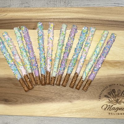 Dipped Pretzel Rods 
