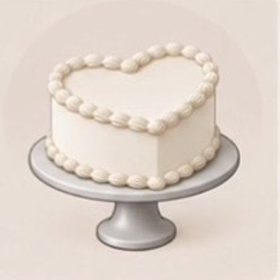 8 in Heart Cake (2 layer) 