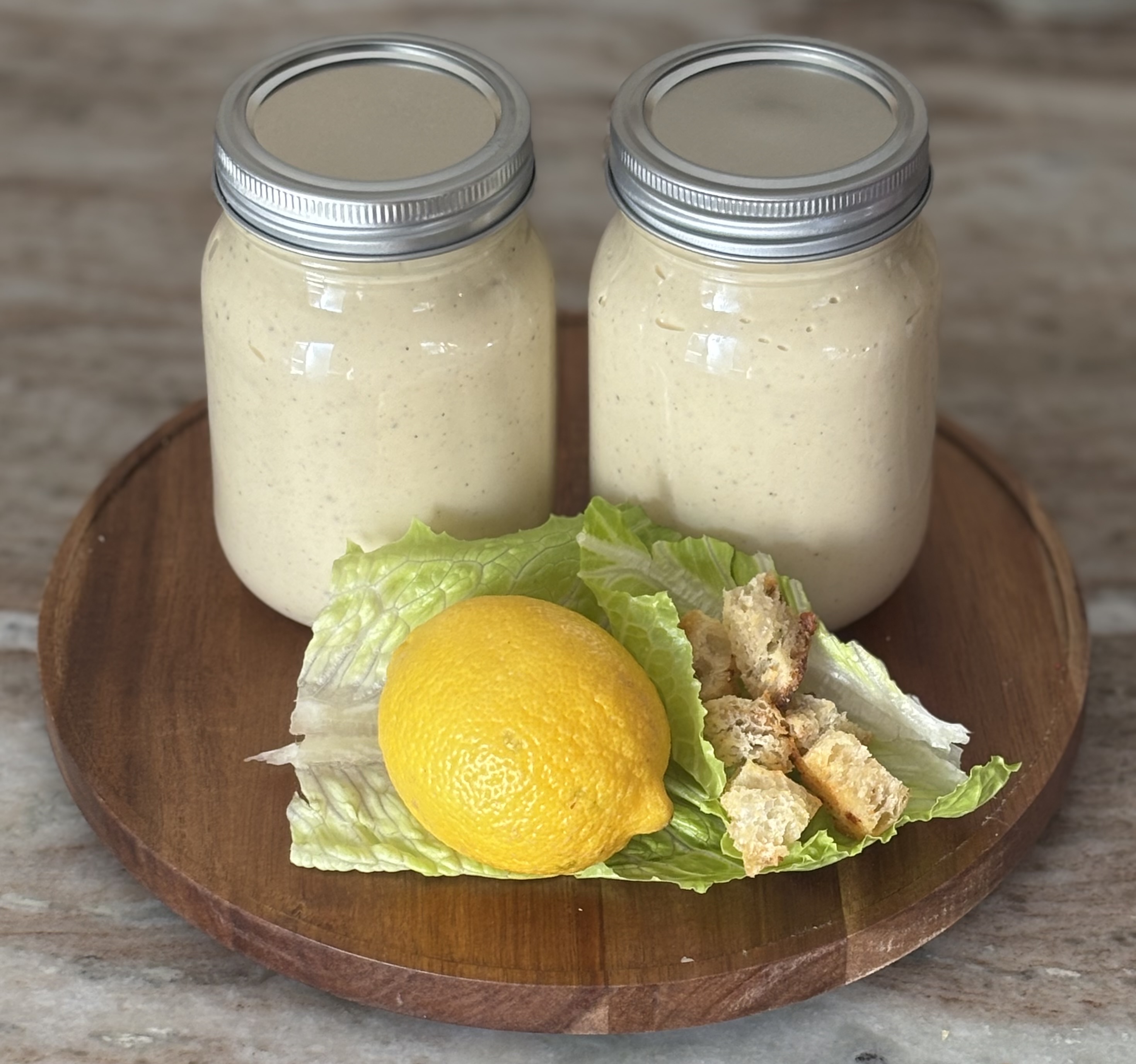No Egg Homemade Caesar Dressing 16 Oz Jar (GF)