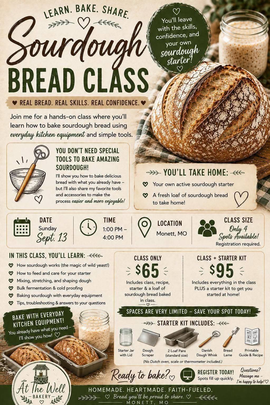 Sourdough 101 Class Sept. 13