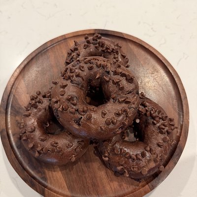Double Chocolate Sourdough Bagels
