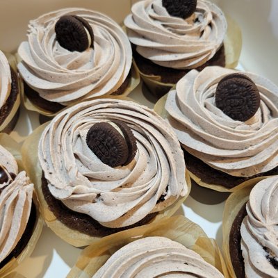 Chocolate Cupcakes W/ Cookies & Cream Topping (6 Minimum)