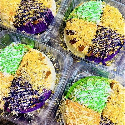 Puto Cake (Cheese, Salted Egg, Pandan, Ube Or 4 Flavour In 1 For $30)