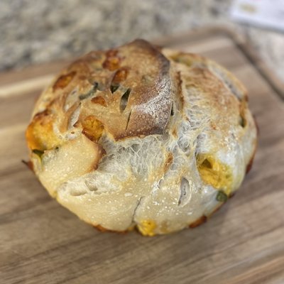 Jalepeño Cheddar Sourdough Loaf