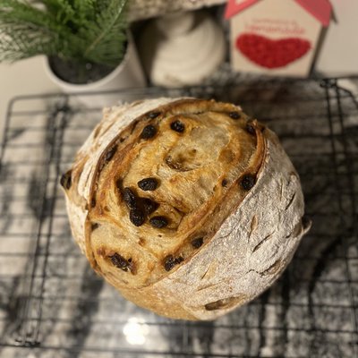 Cinnamon Raisin Sourdough Loaf 