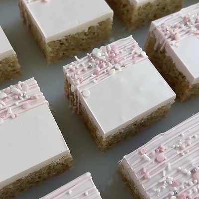 Chocolate Topped Rice Krispy Treats
