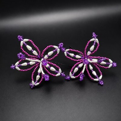 🌸 PANAMANIAN TEMBLEQUES – Purple And White 