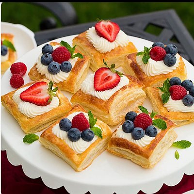 Puff Pastry W/fresh Fruit 