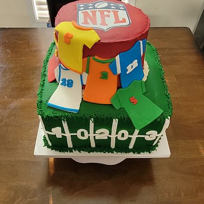 NFL 2 tier Cake