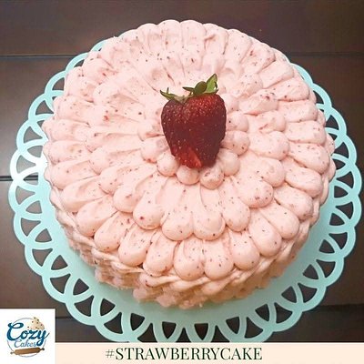Strawberry Iced White Cake