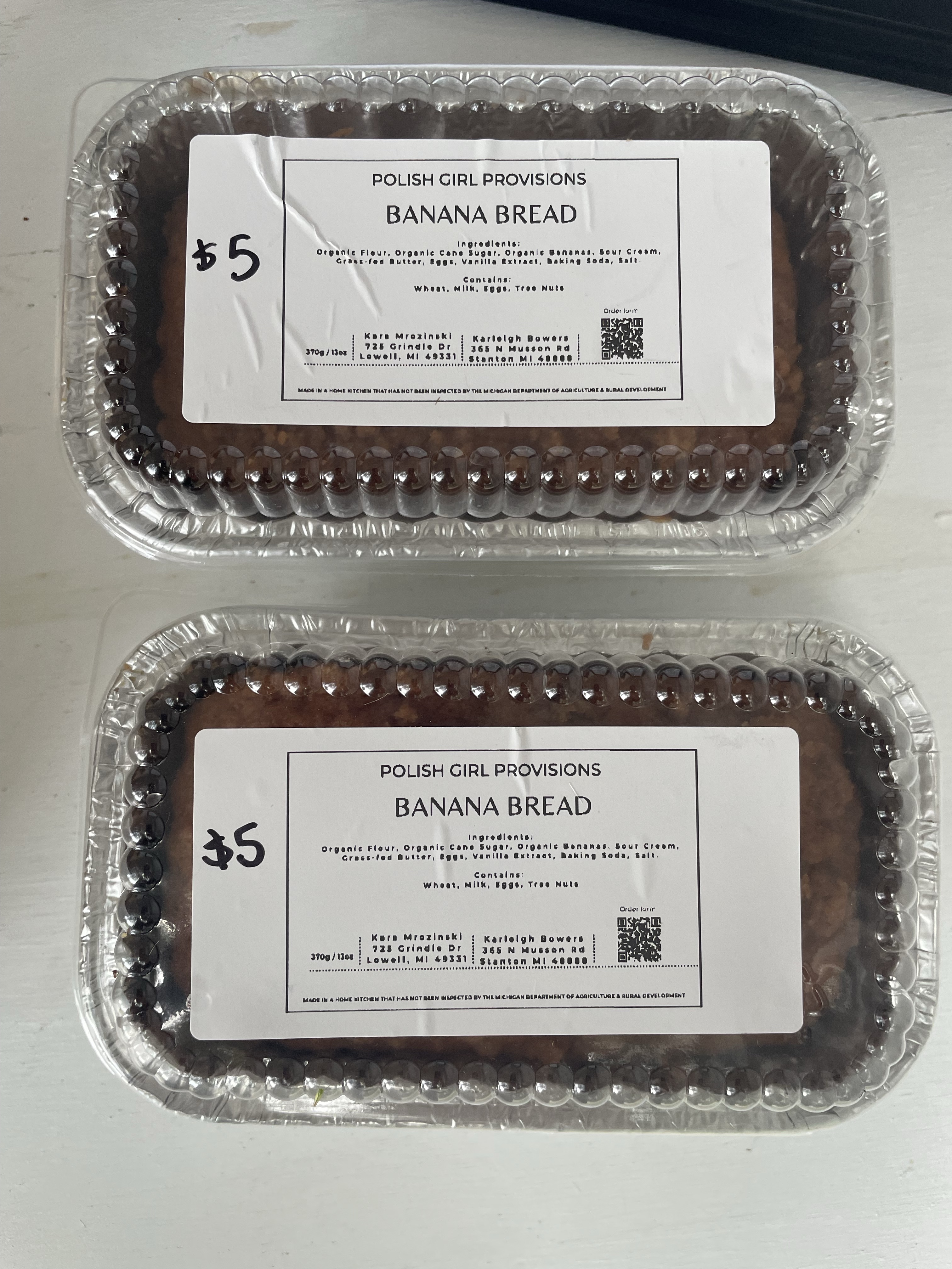Banana Bread w/Streusel 