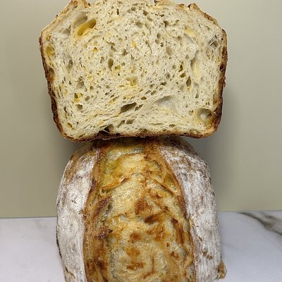 Three Cheese Sourdough Artisan Loaf
