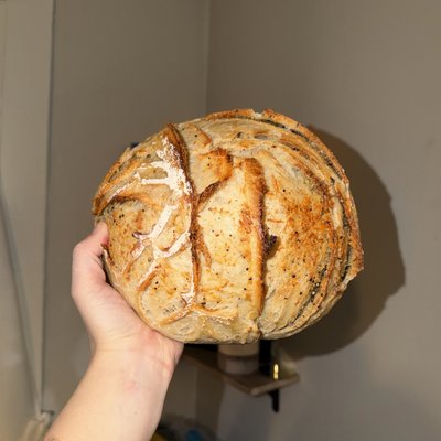 Whole Parmesan & Black Pepper Sourdough Loaf 