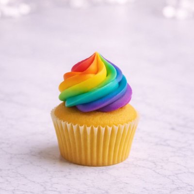 Custom Rainbow Mini Cupcakes