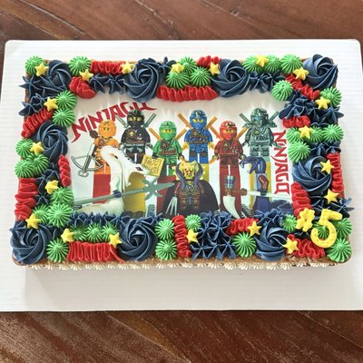 Double Layer Cookie Cake w Buttercream In-between the Layers & on Top (serves 26-30) 10”x15”
