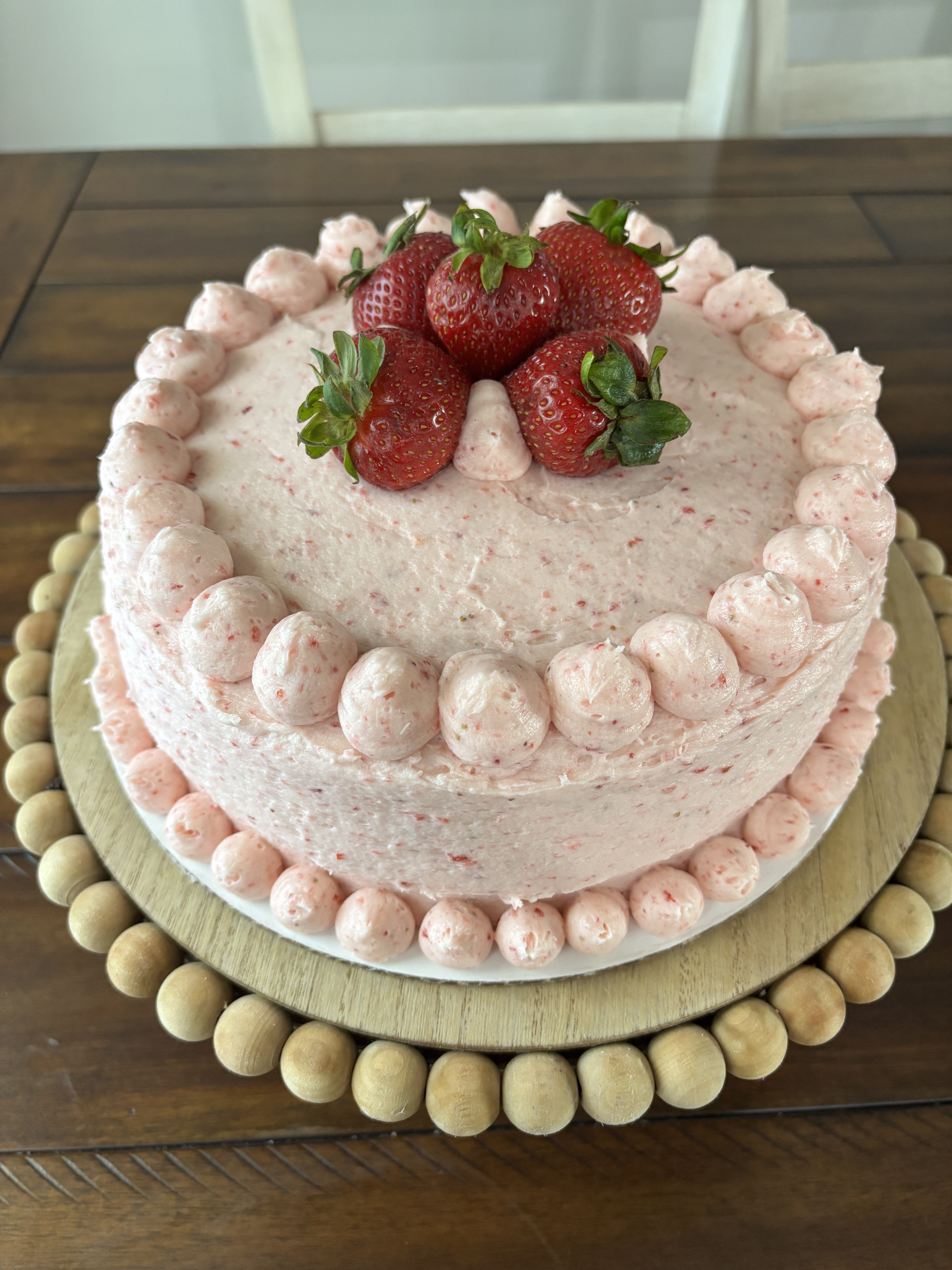 Strawberry layered cake