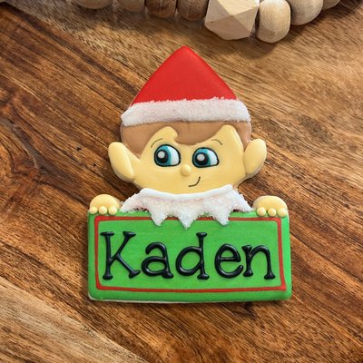 Elf On The Shelf Name Cookie