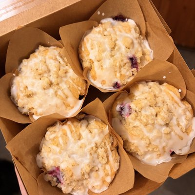 Organic Lemon Blueberry Sourdough Muffins- Single Muffin 