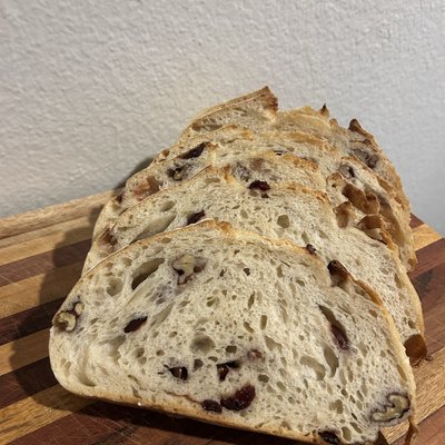 Cranberry Walnut Artisan Sourdough Loaf