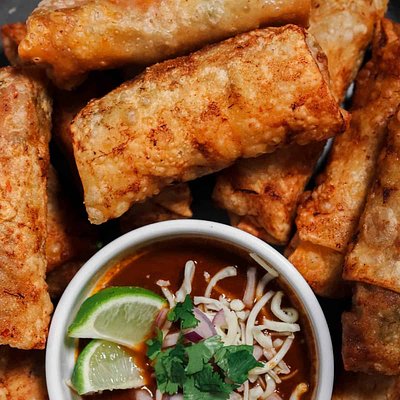 Chicken Birria Egg Rolls