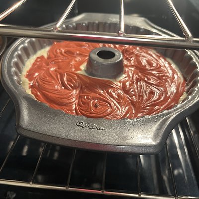 Red Velvet Cream Cheese Swirl Bundt 