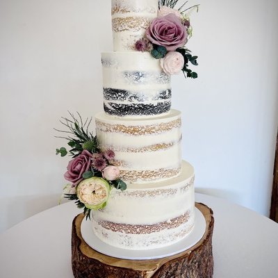 Triple Barrel/Four Tier Cake 