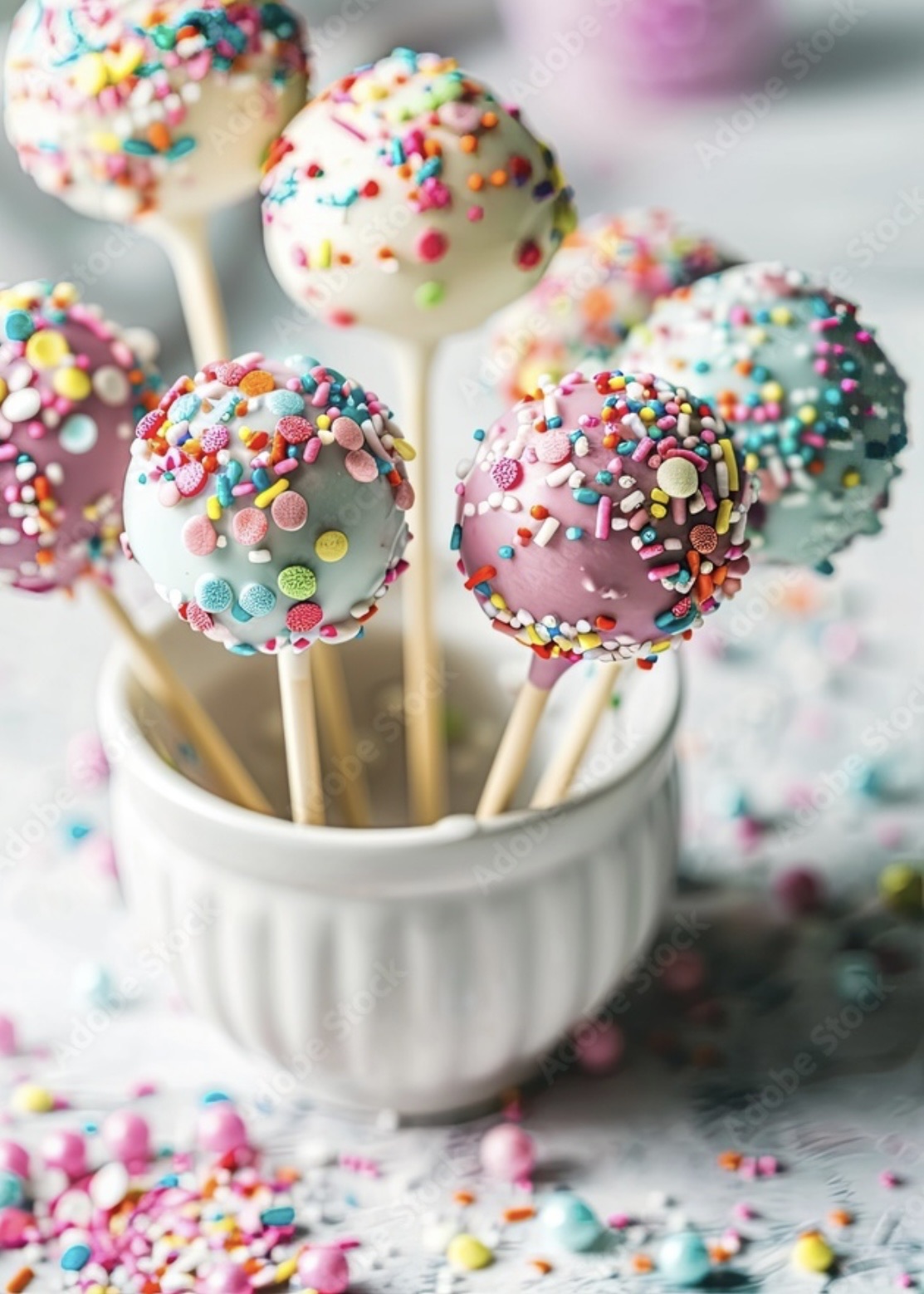 Cake pops (Option to choose color and flavor must buy 12 or more) *White Cake Flour