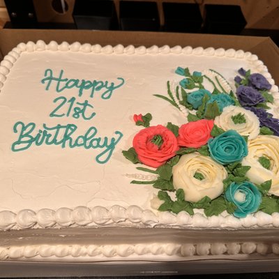 1/2 Sheet Cake Single Layer
