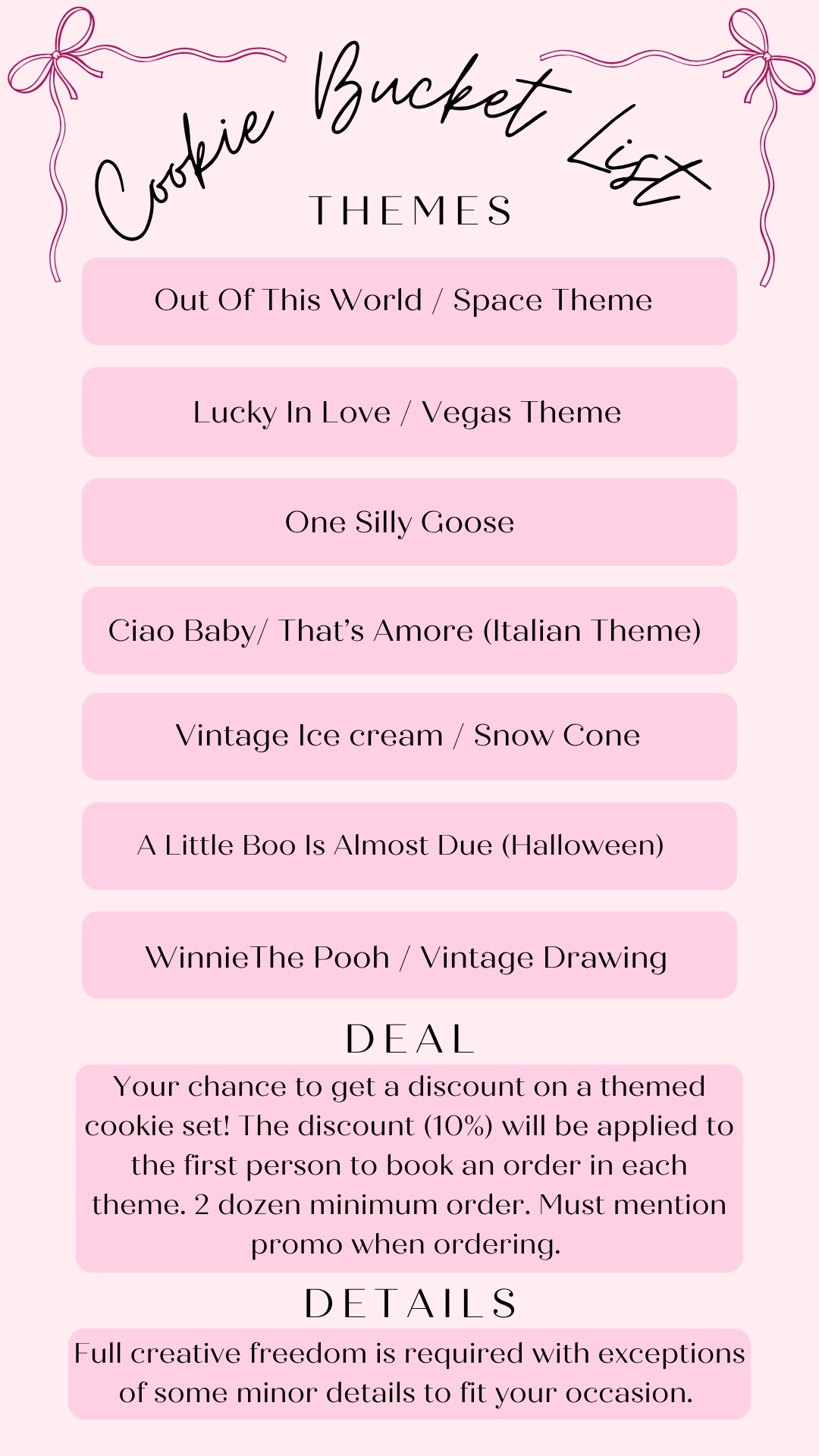 Cookie Bucket List