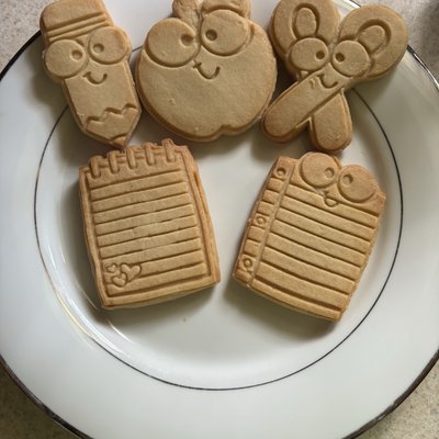 No Frosting School Cookies Set Sugar Cookie