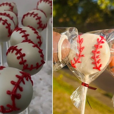 ⚾️ Baseball Cake Pops