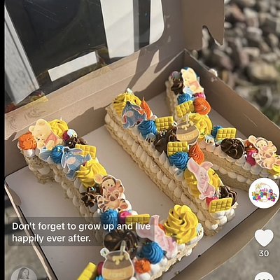 (2) Numbers Or Letters Cake 