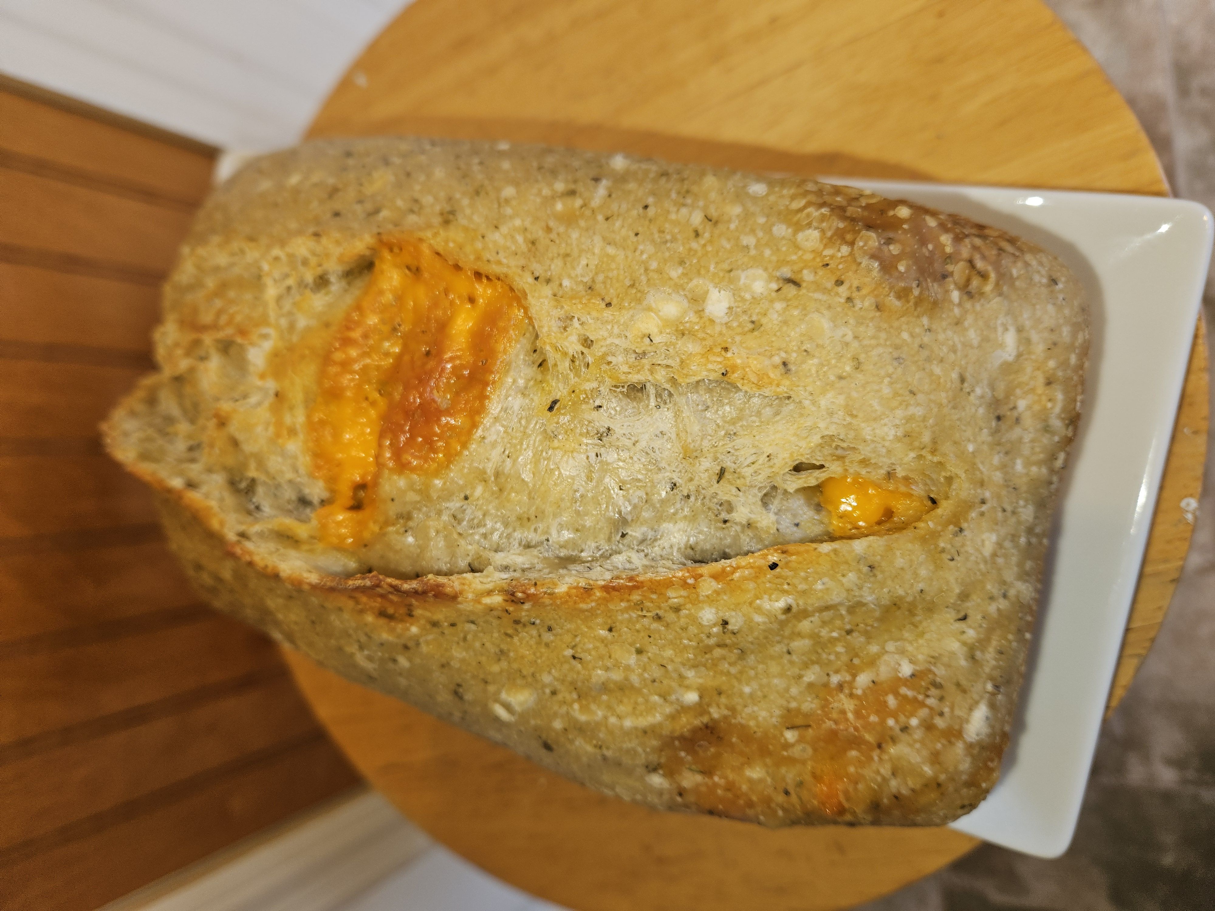 Italian Herb and Cheddar Sourdough Bread