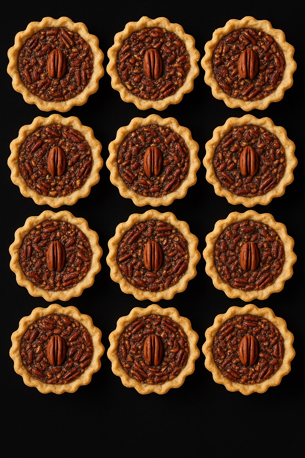 12 Mini Pecan Pies (cupcake sized)