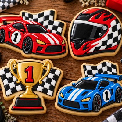 Racer  Party Cookies Sugar Cookie 